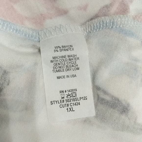 A. GAIN Cream Floral Strappy Sundress NEW 1X - Picture 4 of 8